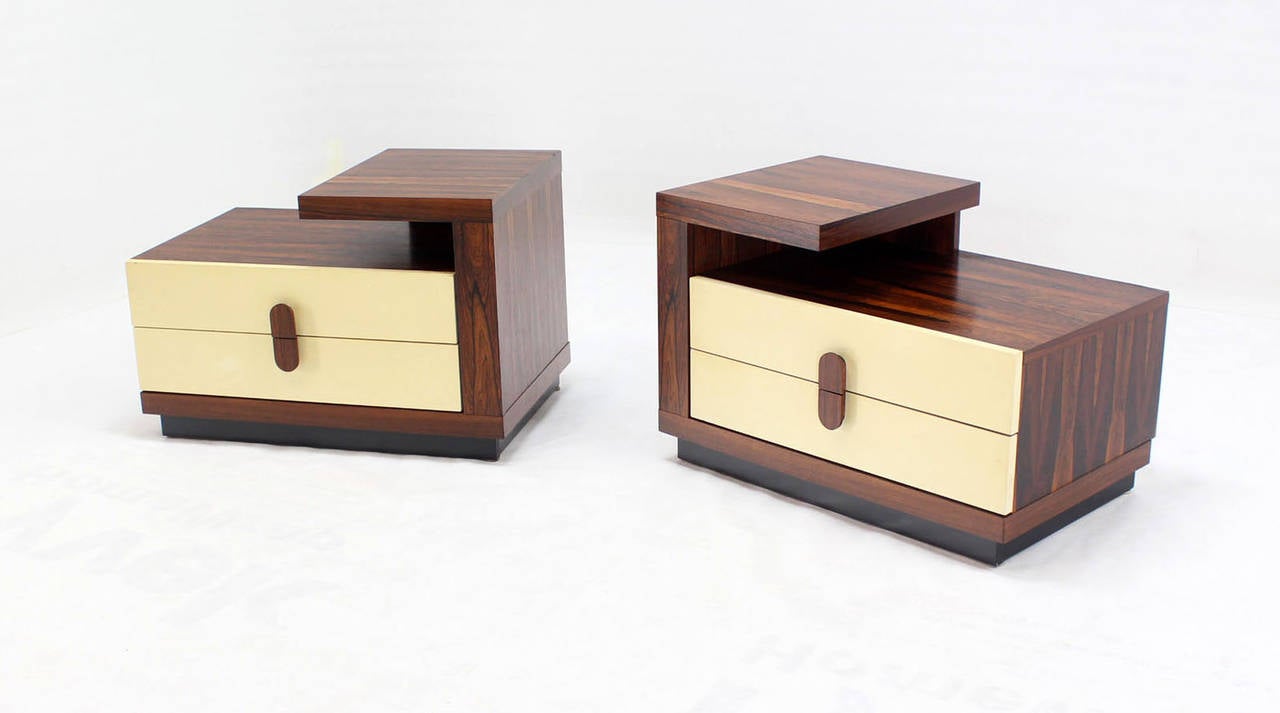 Pair of very sharp looking rosewood end tables.