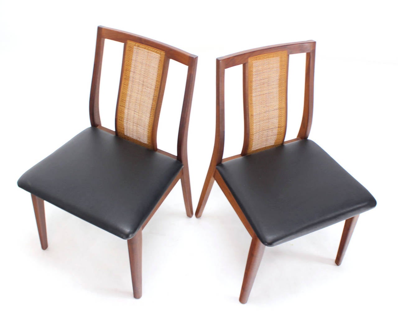 Set of Four Danish Mid-Century Modern Oiled Walnut Side Dining Chairs For Sale 3