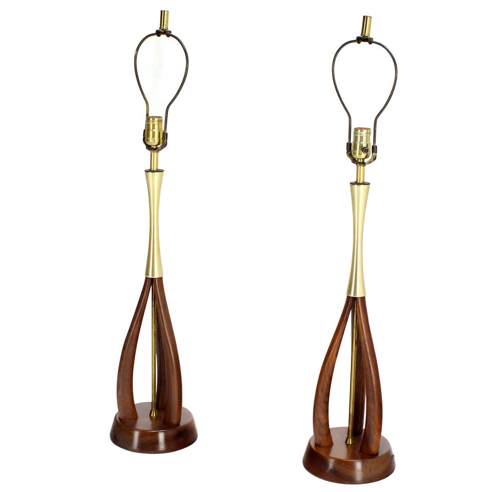 Pair of Mid-Century Danish Modern Table Lamps