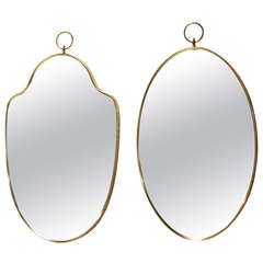 Non Matching Pair of Vintage Mid Century Modern Mirrors