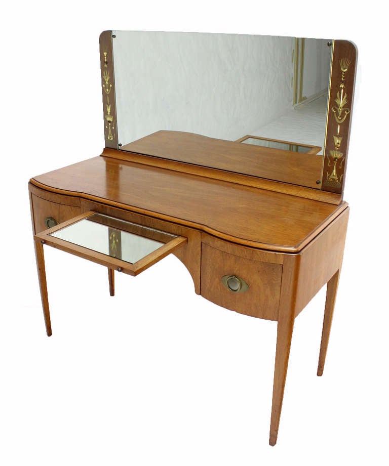 Very nice mid century modern with art deco influence vanity by John Stuart.