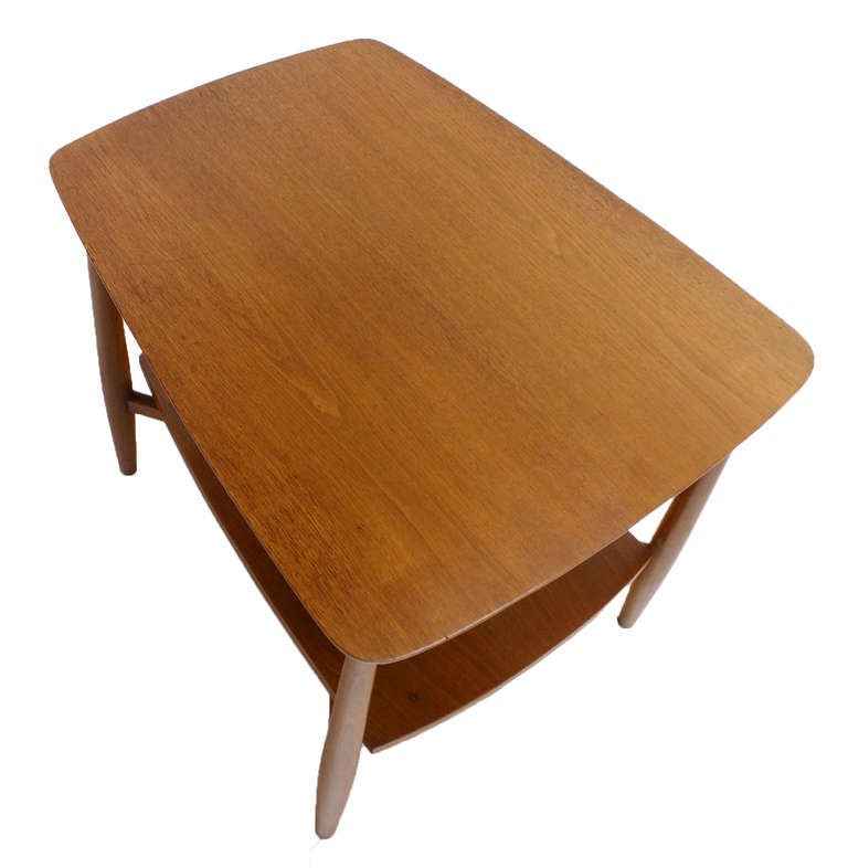 Mid-Century Modern Walnut End Table by John Stuart 1