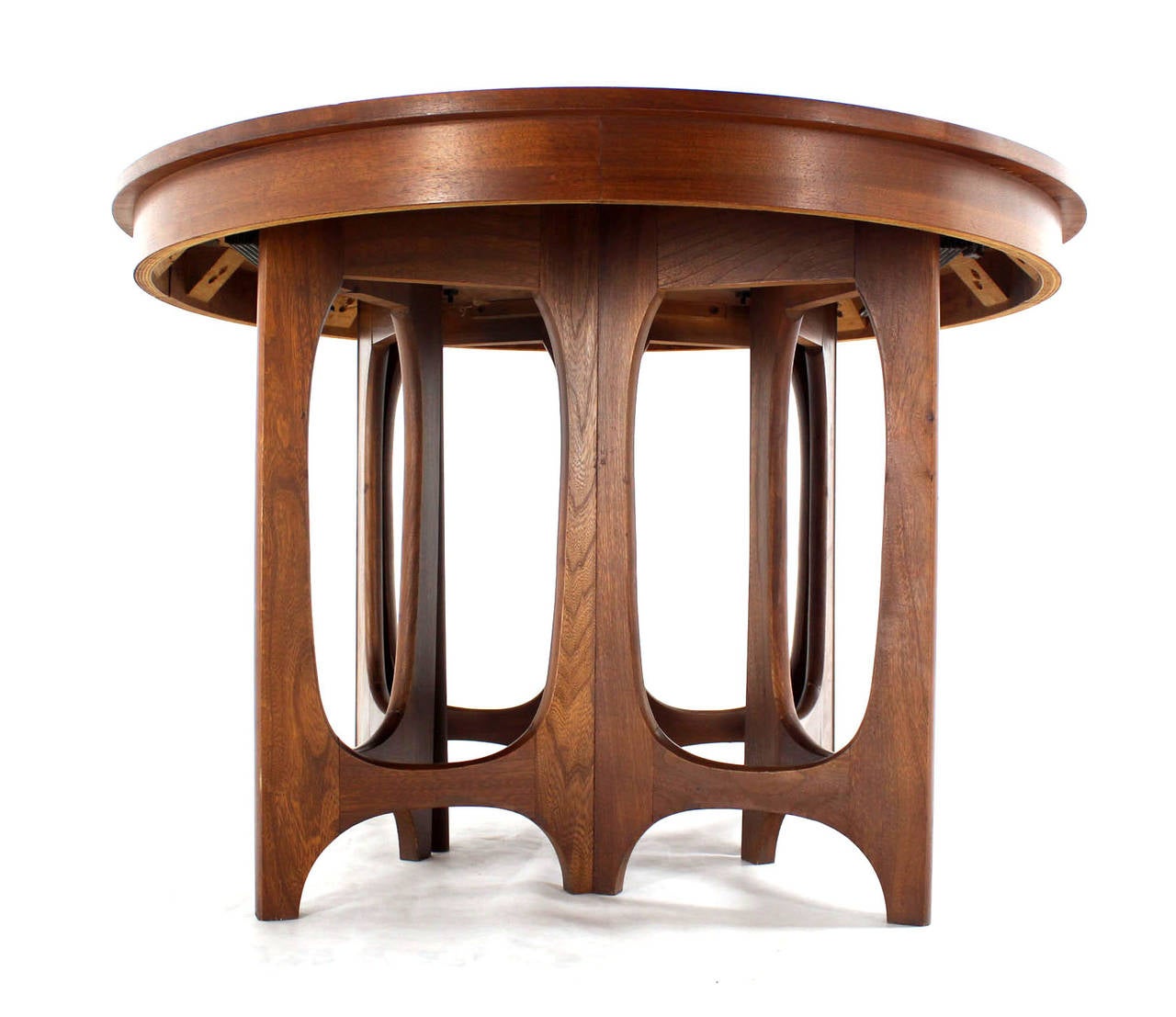 Mid-Century Modern Walnut Round Dining Table 1