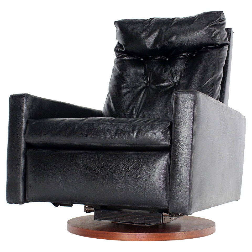 Milo Baughman Mid-Century Modern Swivel Lounge Chair Recliner