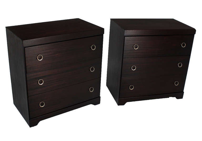 Mid-Century Modern Pair of Mid Century Modern Deco Style Bachelor Chests or Dressers