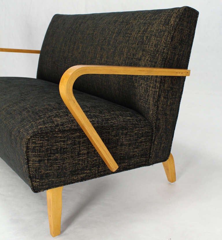 20th Century Pair of Mid Century Modern Loveseats New Upholstery
