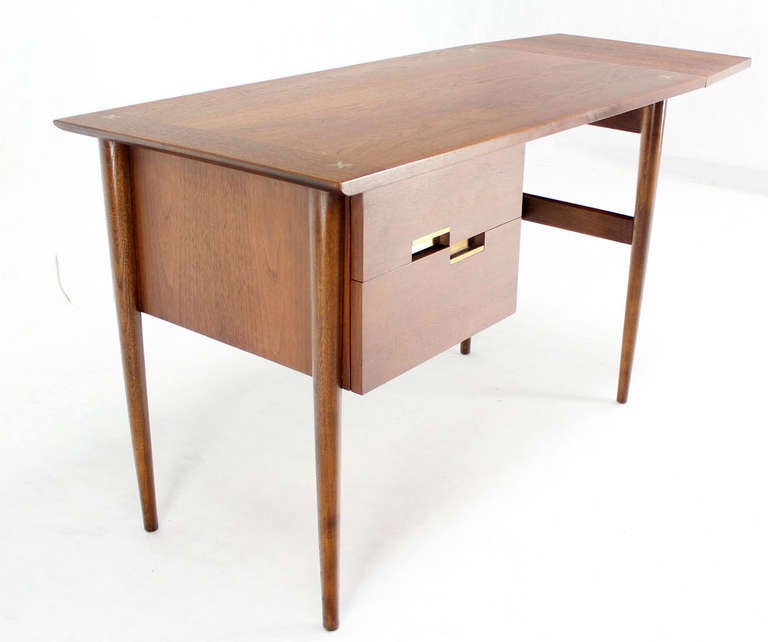 20th Century Danish Mid-Century Modern Walnut Drop-Leaf Desk