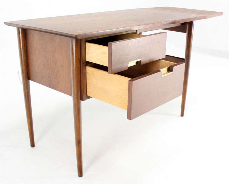 Danish Mid-Century Modern Walnut Drop-Leaf Desk 1