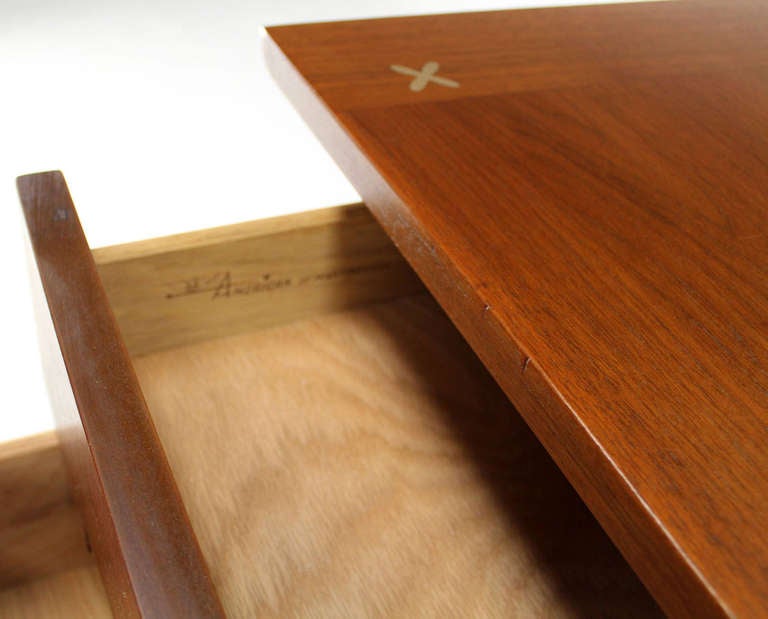 Danish Mid-Century Modern Walnut Drop-Leaf Desk 2