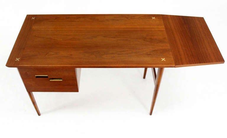 Danish Mid-Century Modern Walnut Drop-Leaf Desk 3