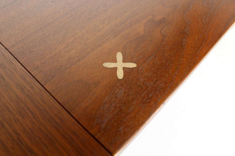 Danish Mid-Century Modern Walnut Drop-Leaf Desk
