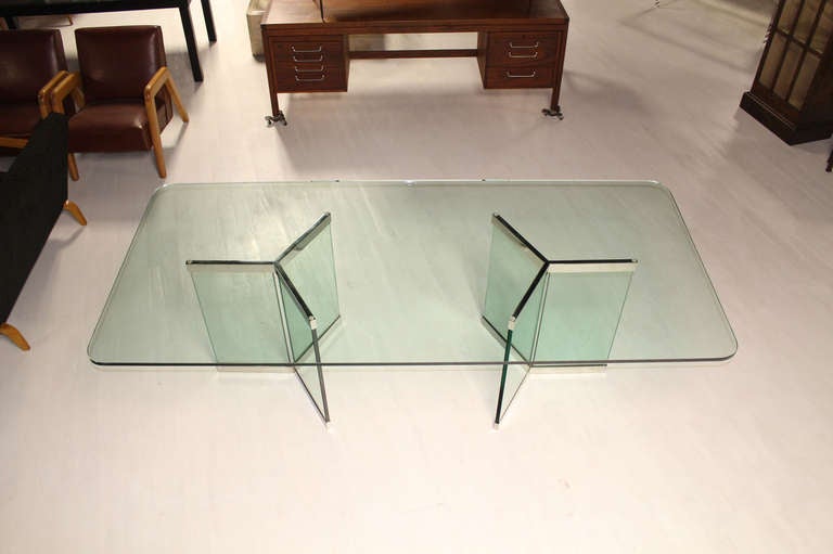 Very nice 2 pedestals 8' long pace collection dining table
