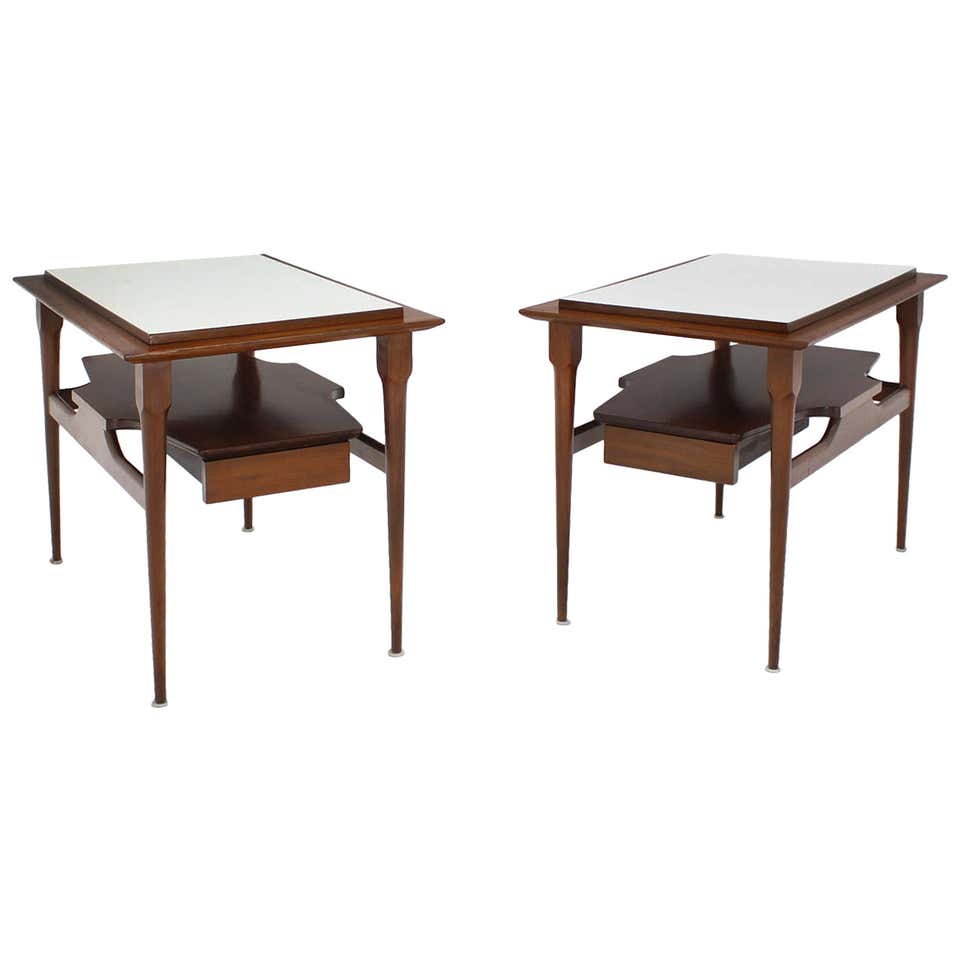Pair of Mid Century Danish Modern Nightstands or Ends Tables at 1stdibs