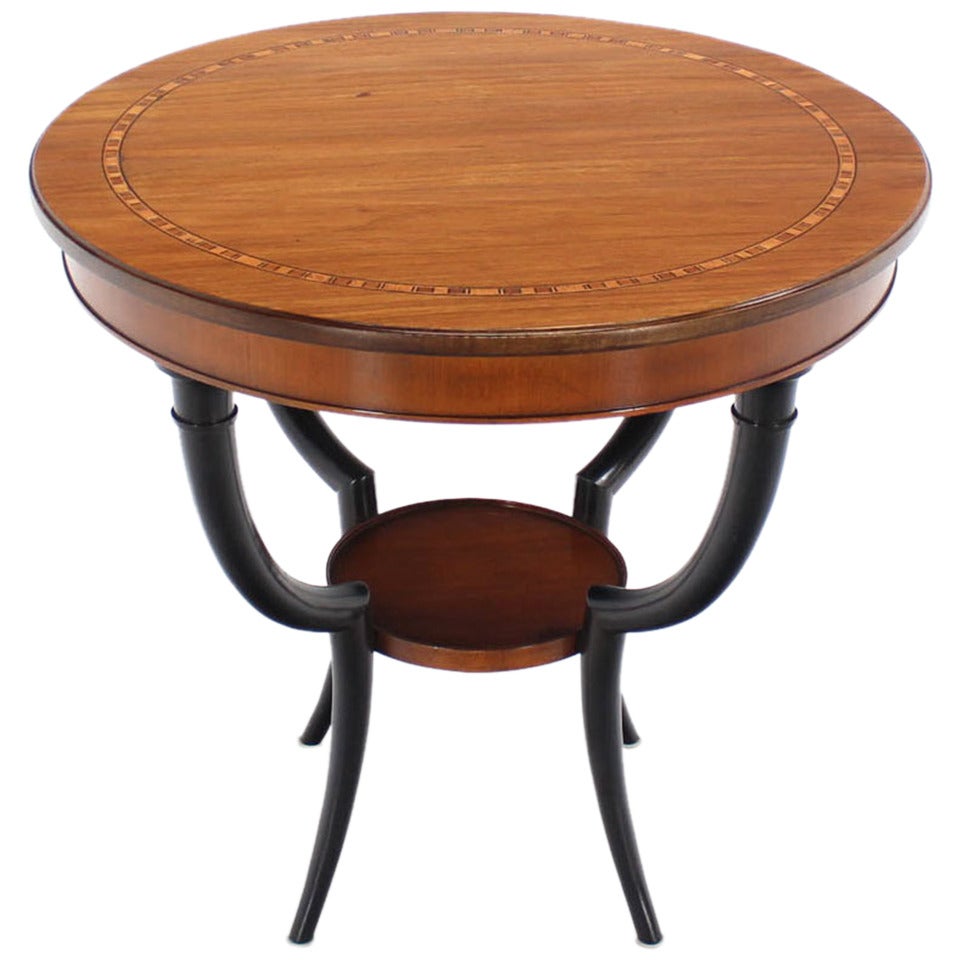 Baker Two-Tone Round Gueridon or Center Drum Table