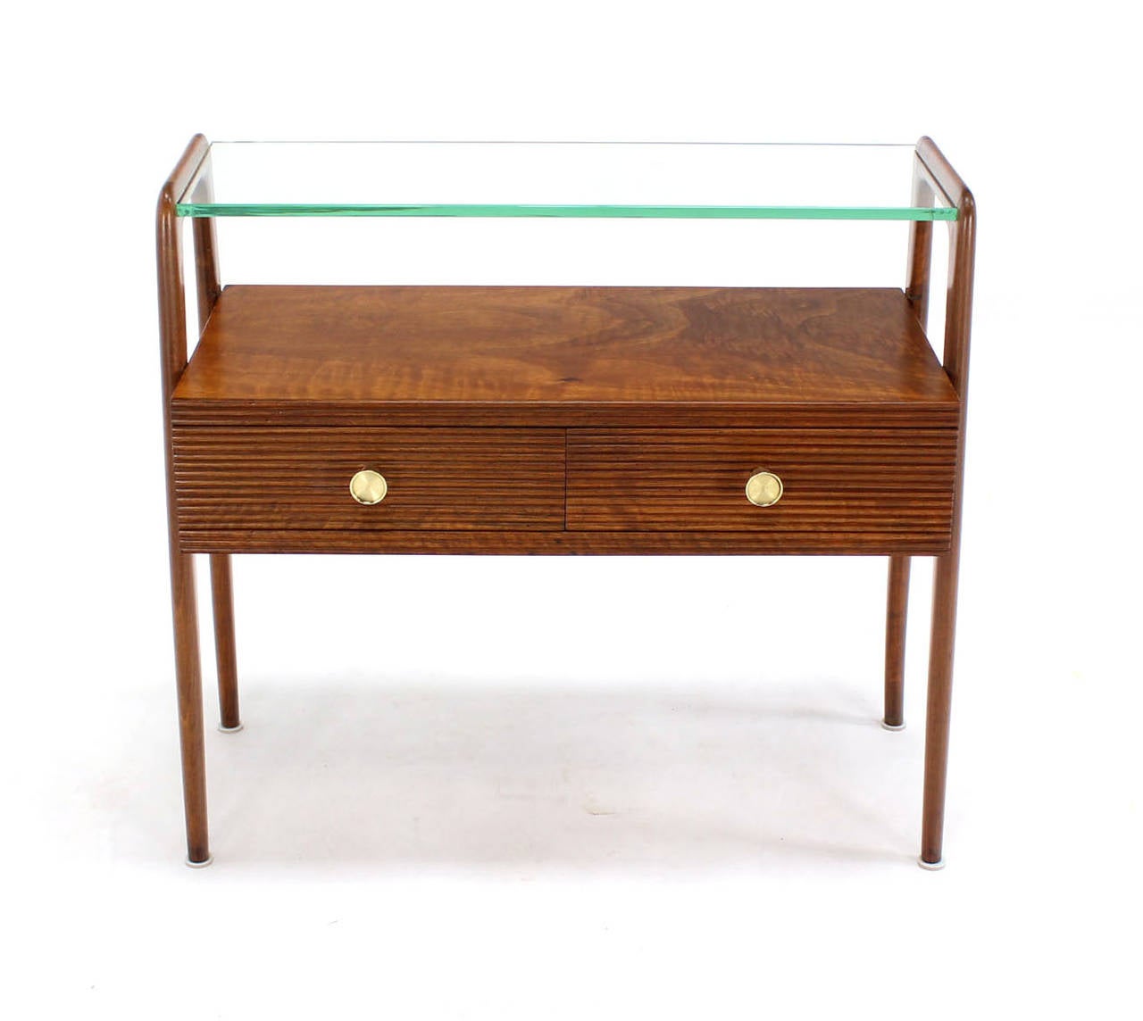 Pair of Italian Mid-Century Modern Walnut End Tables or Nightstands at ...