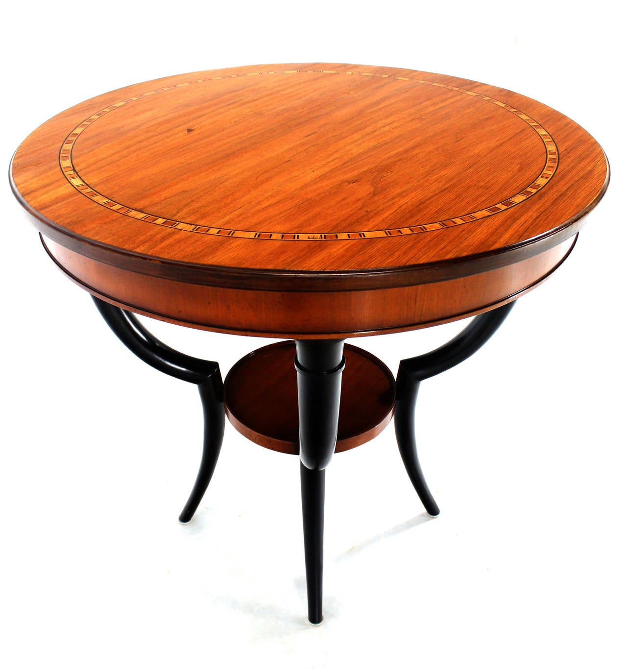 Baker Two-Tone Round Gueridon or Center Drum Table 2