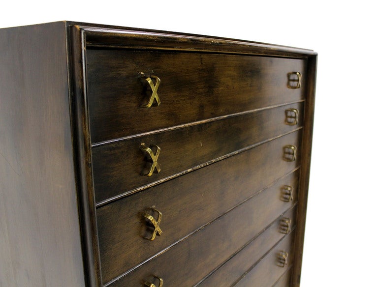 Very nice mid-century modern high chest dresser by Paul Frankl
