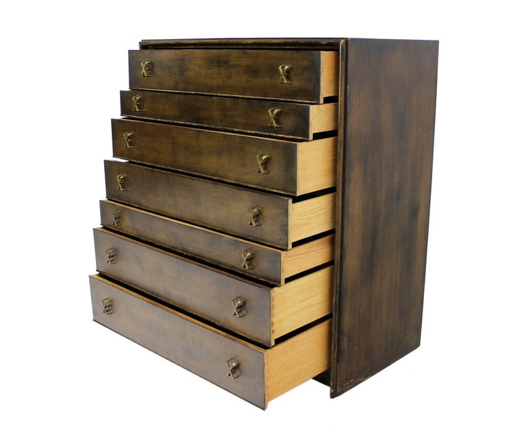 Paul Frankl Mid-Century Modern High Chest Dresser 1