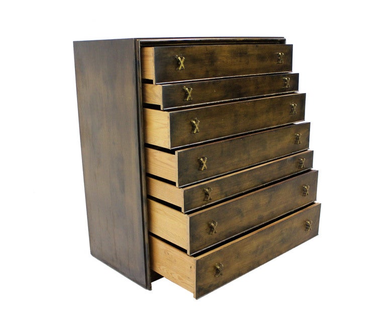 Paul Frankl Mid-Century Modern High Chest Dresser 5