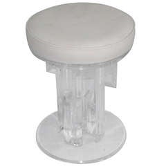 Lucite Swivel Piano Stool, Mid-Century Modern