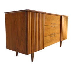 Mid-Century Danish Modern Long Walnut Dresser 6