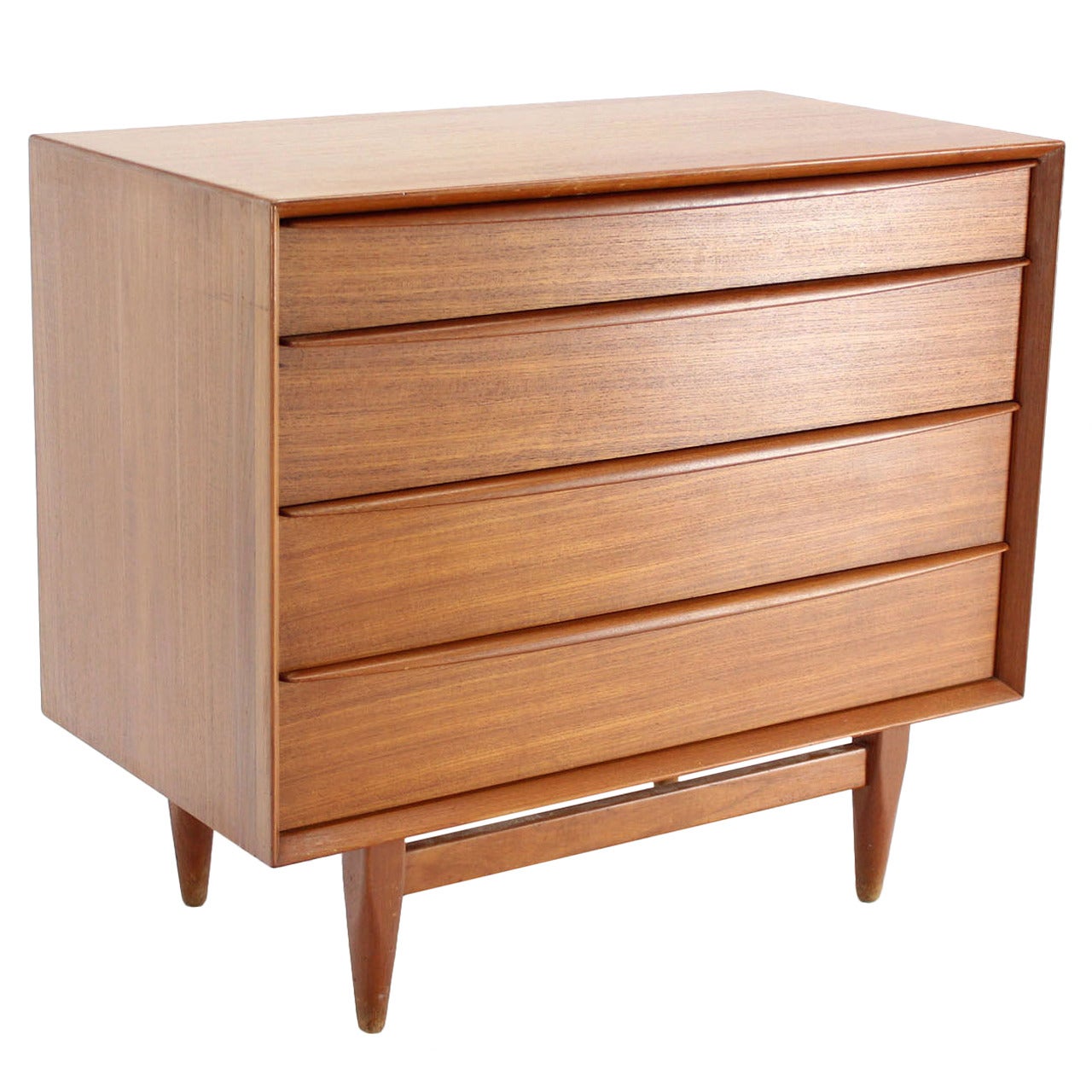 Commode bachelor en teck:: style danois moderne du milieu du siècle:: de Falster