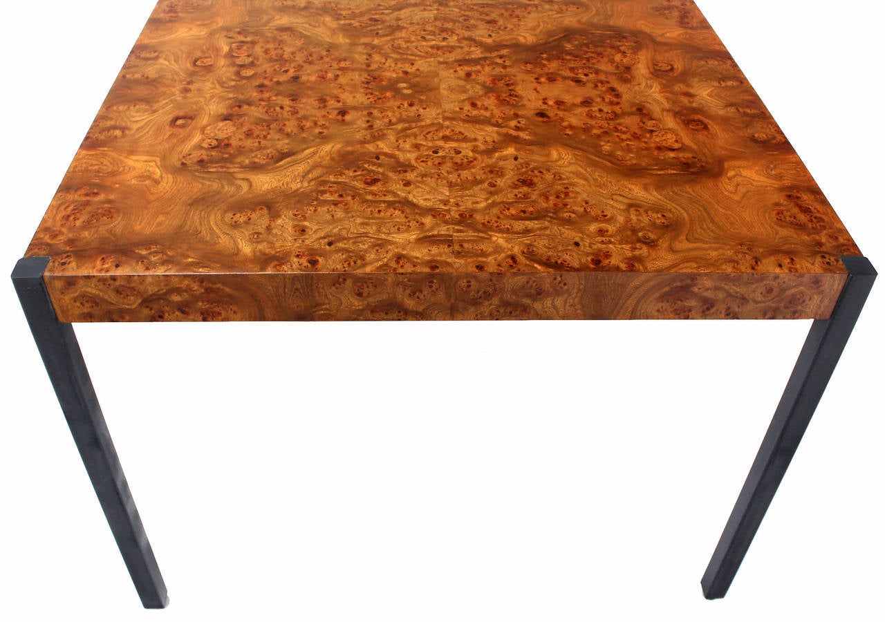 American Burl Wood Dining Table with Two Extension Boards by Baughman