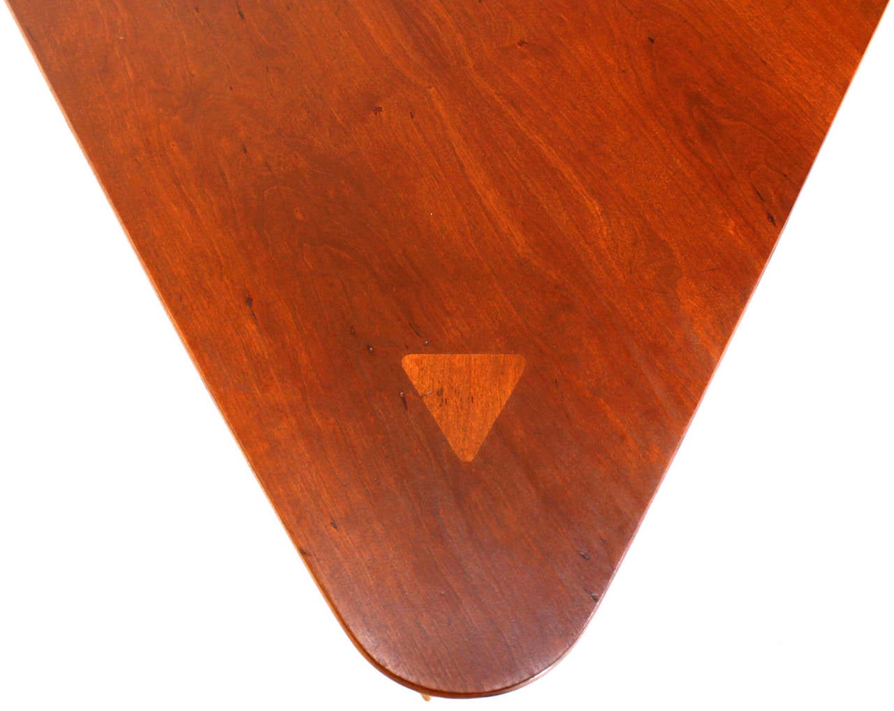 American Mid-Century Scandinavian Modern Three-Leg End or Side Table