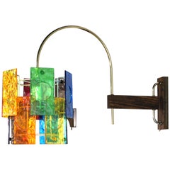 Mid Century Modern Colorful Swivel Wall Sconce Light Fixture