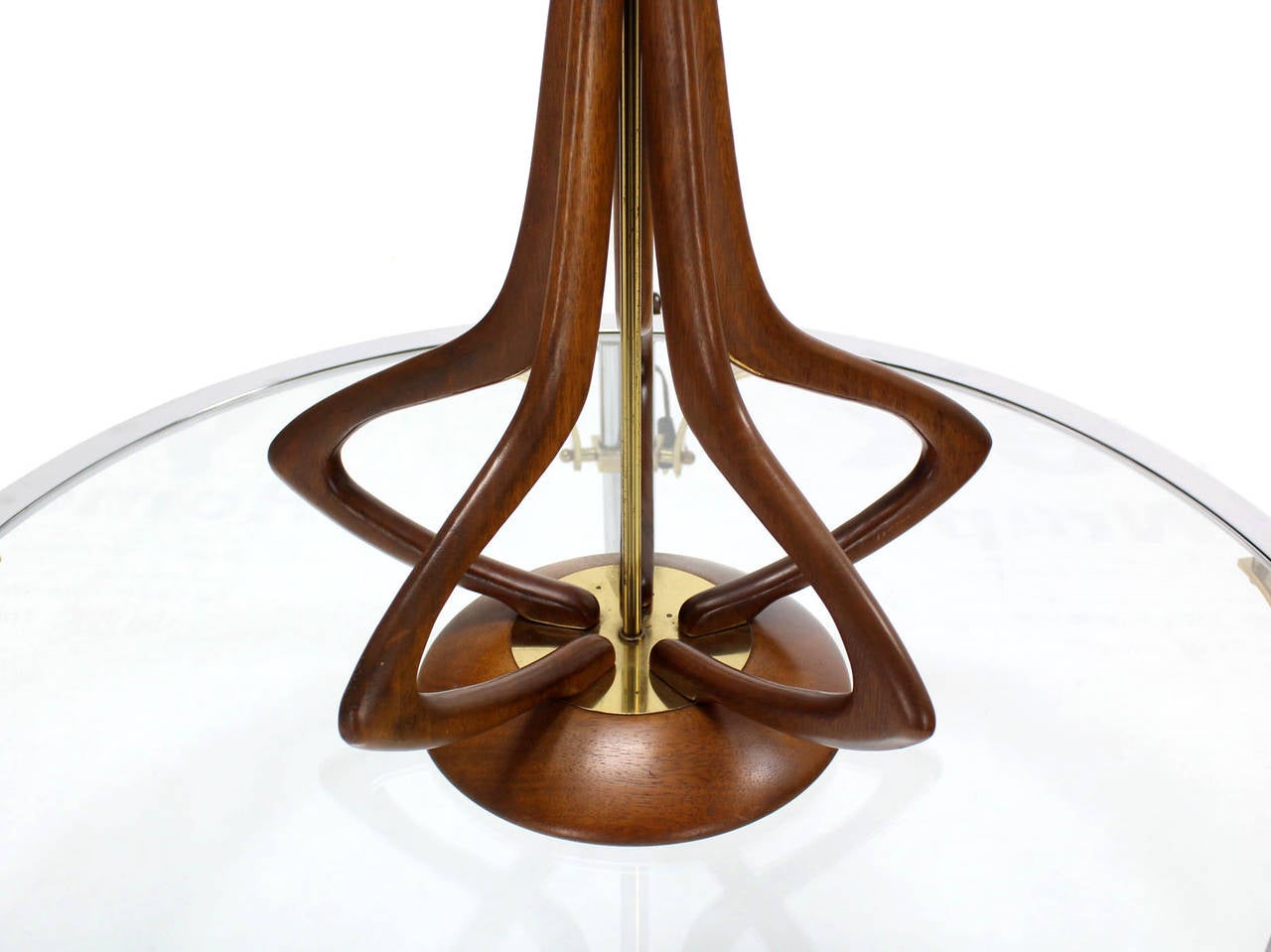 American Mid-Century Modern Oil Walnut Base Table Lamp