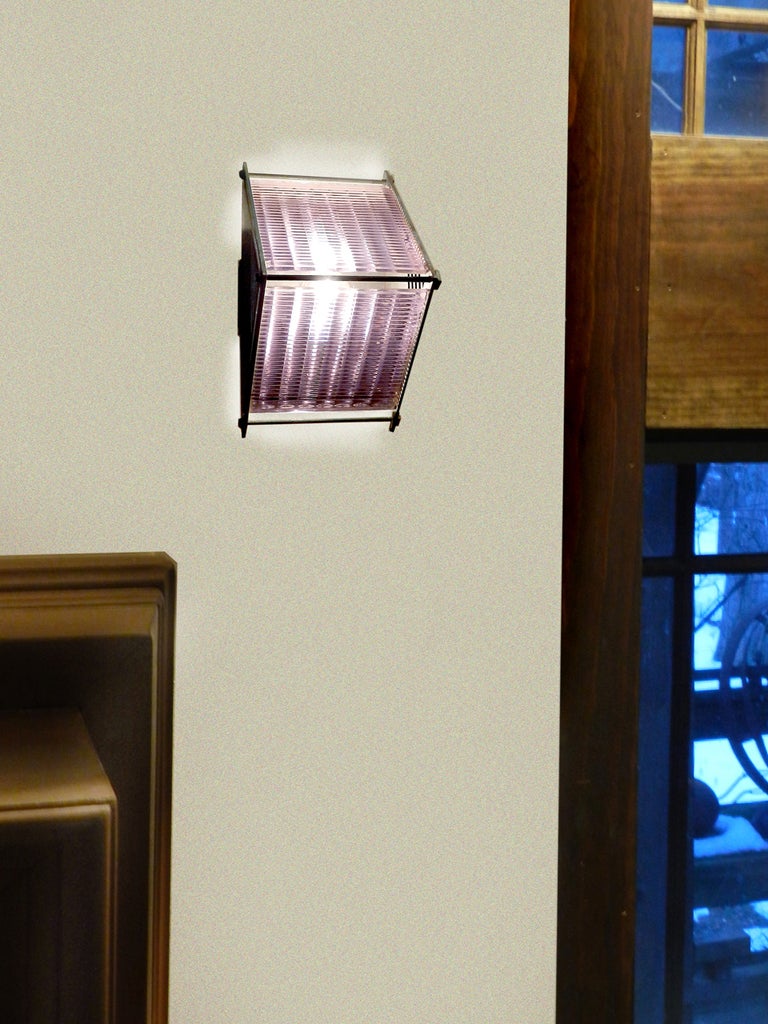 Luxfer Prism Glass Lamps- Sconce or Pendent at 1stdibs