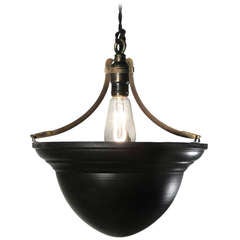 Spun Steel and Brass Pendants 12
