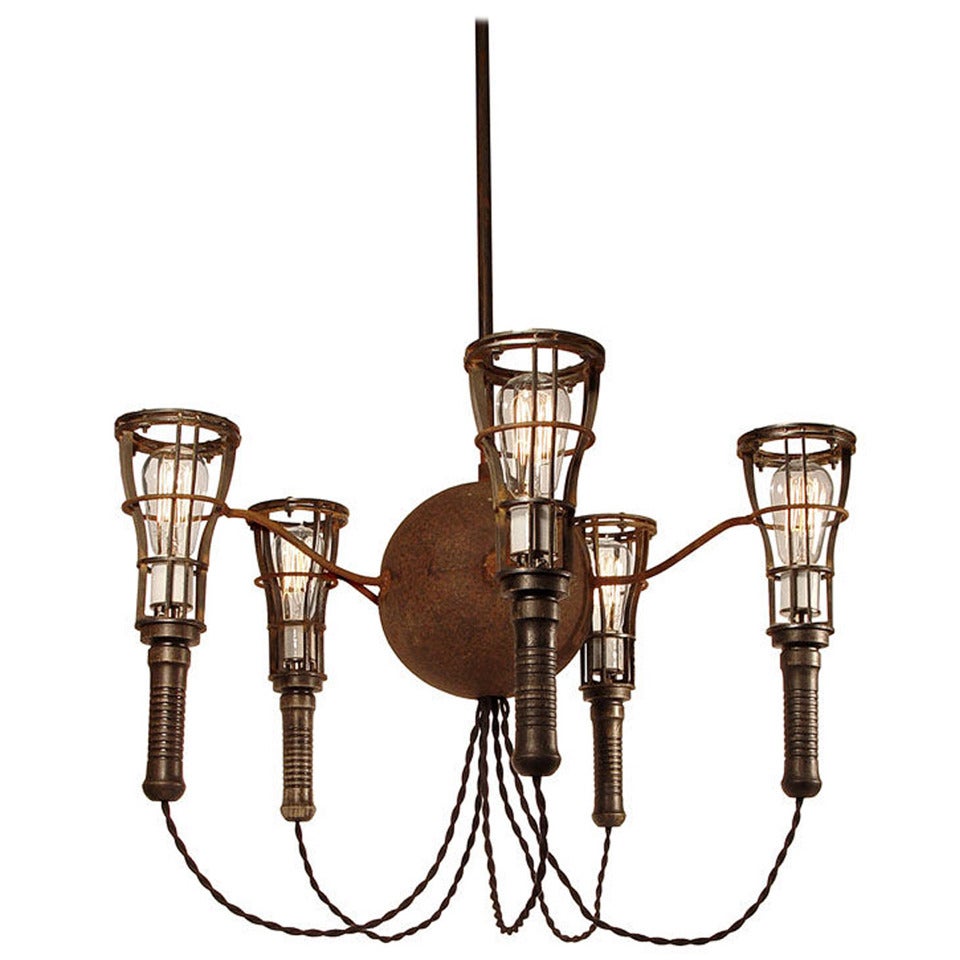 Large Cage Light Chandelier