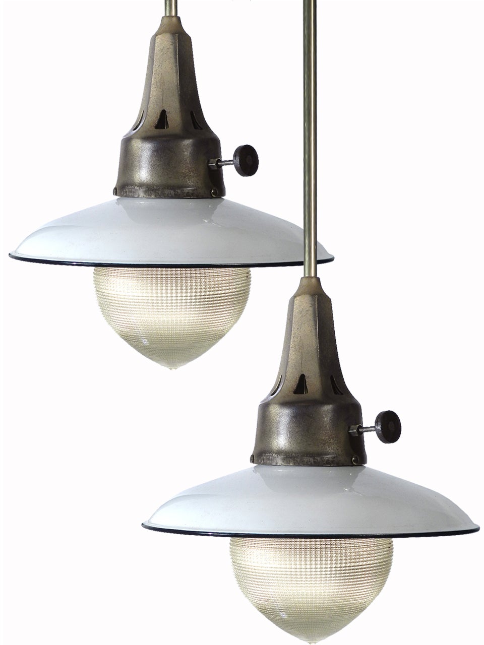 Acorn Holophane Gas Lamps - Matching Pair