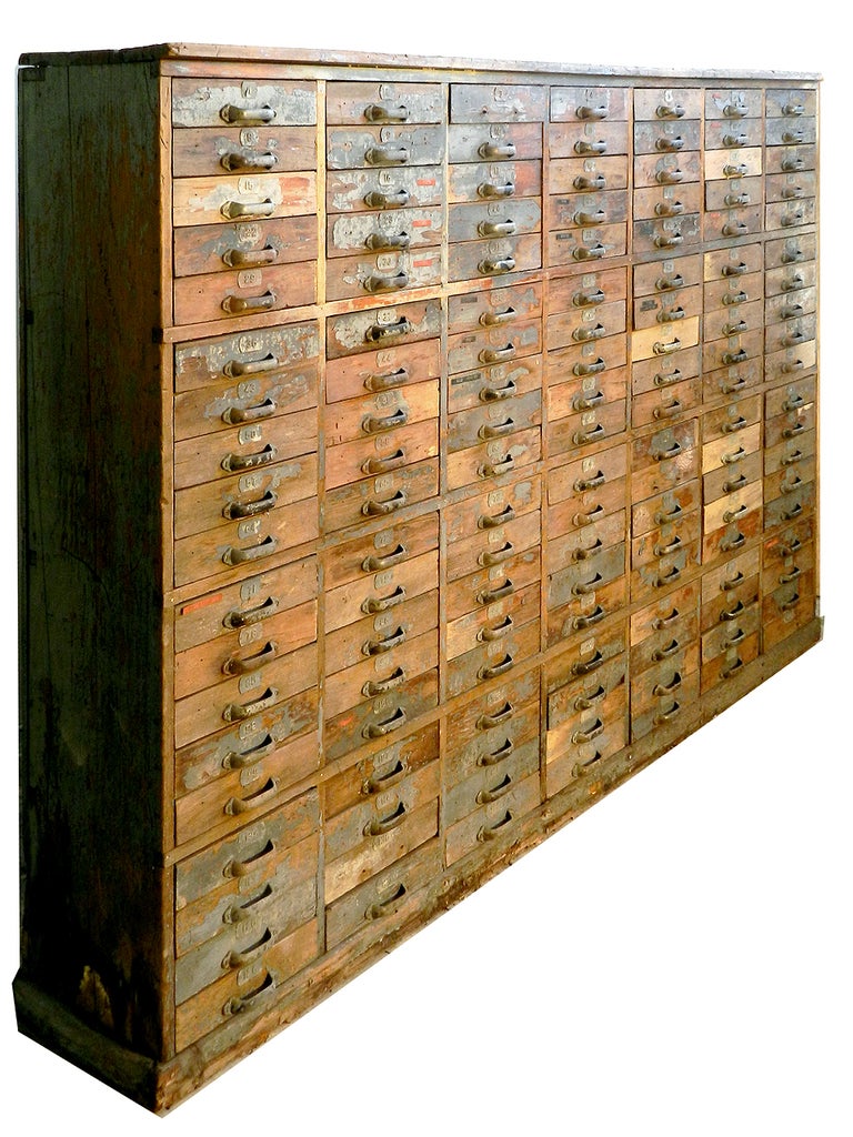 Industrial 1800s Wall of Draws