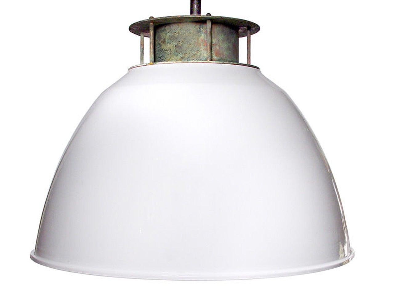Striking Oversized Industrial Dome Pendent Lamp