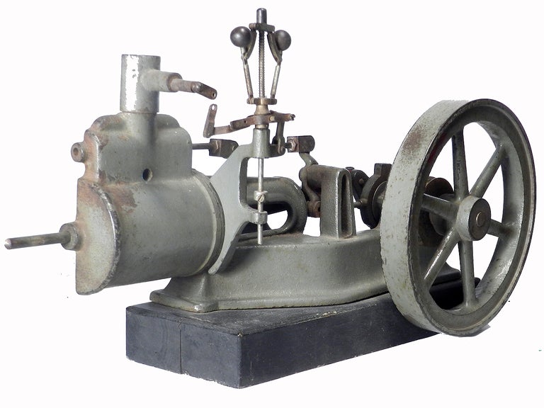 This is a highly detailed cast iron teaching model of a steam engine. It's all original including the paint and has a beautiful aged patina.
For any questions or net pricing please contact dealer directly.