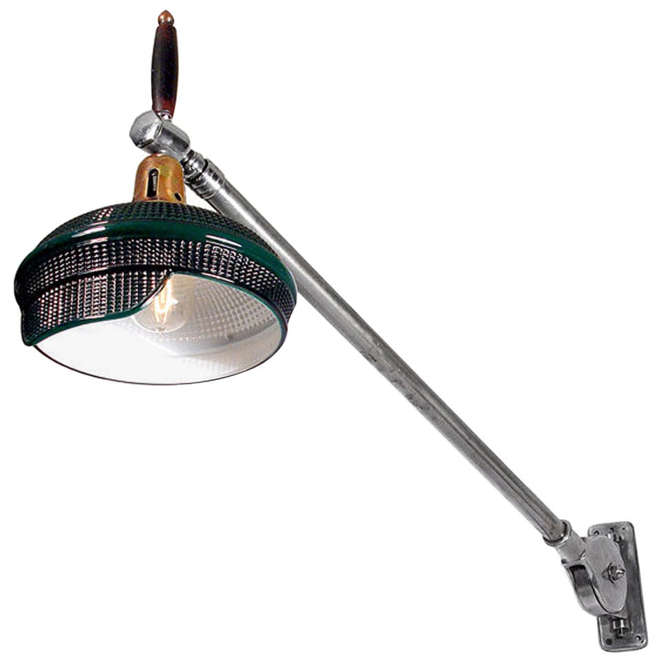 Telescoping Swing Arm Dentist's Wall lamp