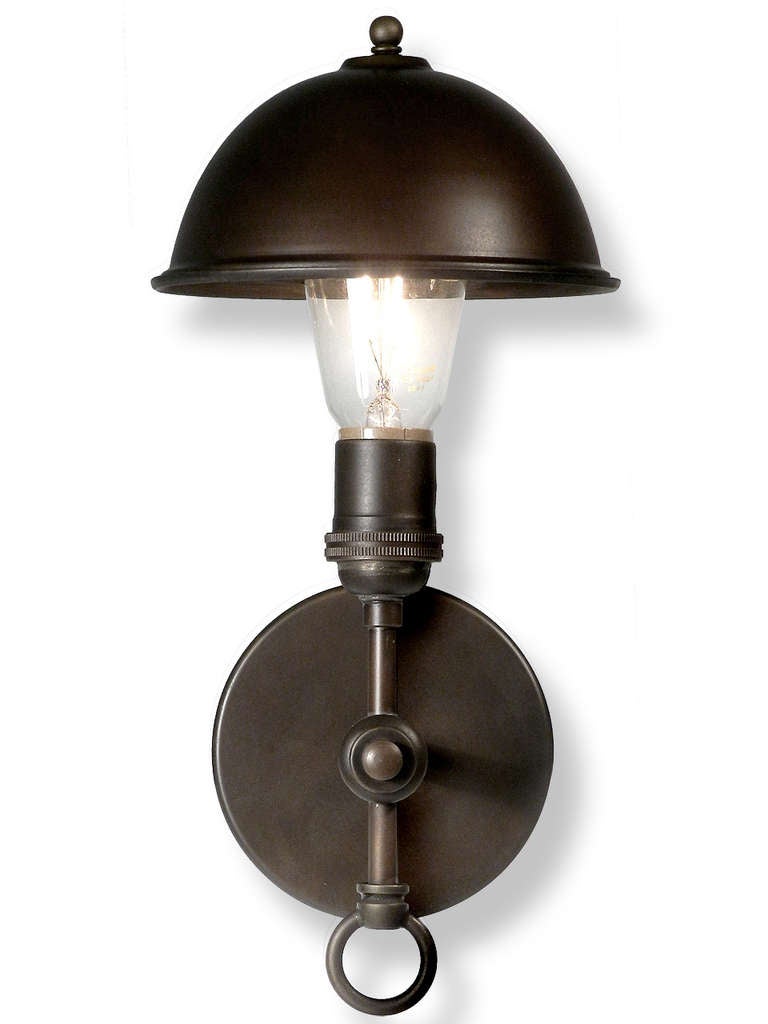 This lamp is so clean and simple it fits with almost any style.
The 1920s style brass clip on Greist dome has a six inch diameter and can tilt in any direction.
