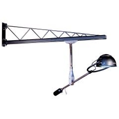 Swing Arm Crane - Rolling Rail Articulated Lamp