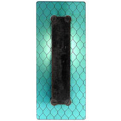 Antique Blue Wire Glass Sconce