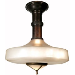 Large And Dramatic Frosted Lamp - Removed From Court Building Large And Dramatic Frosted Lamp - Removed From Court Building