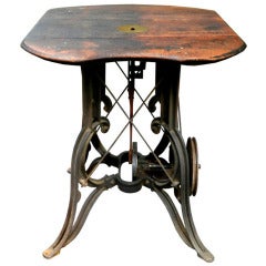 Used Ornate 1800s Industrial Table