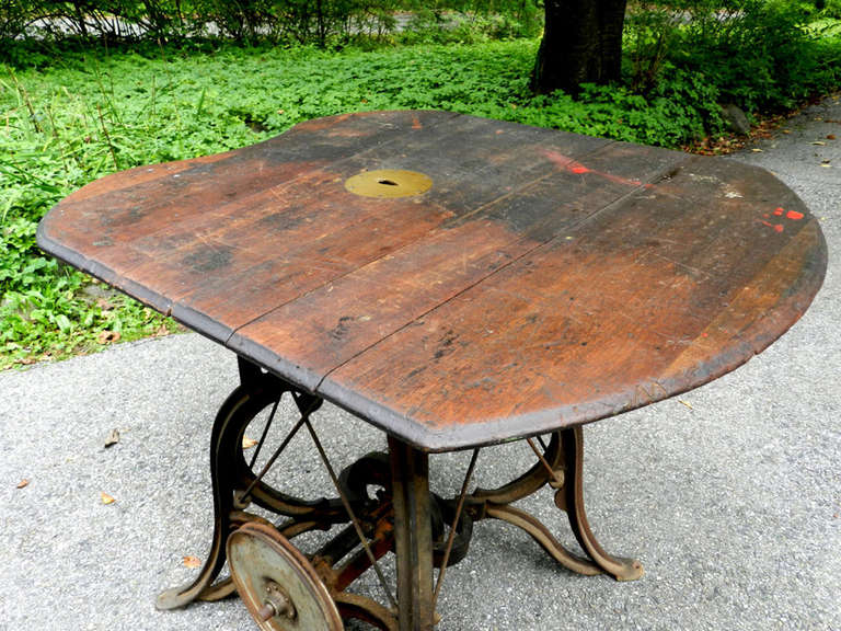 Ornate 1800s Industrial Table In Excellent Condition In Peekskill, NY