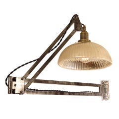 Early Burton Light Co. Articulated Swing Arm Lamp
