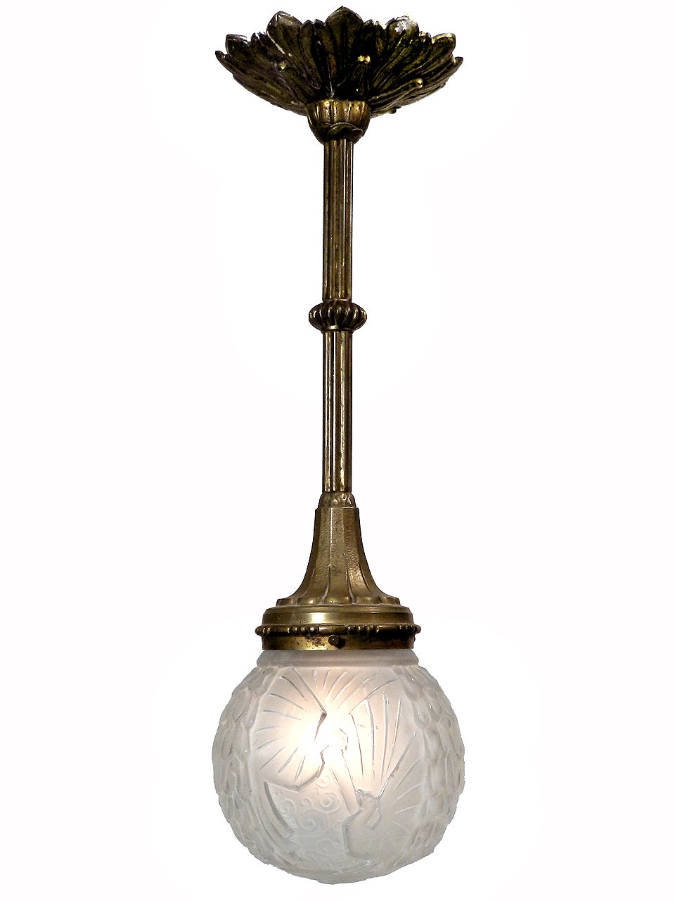 Original Signed Deco Lamp - Muller Fres, Luneville France