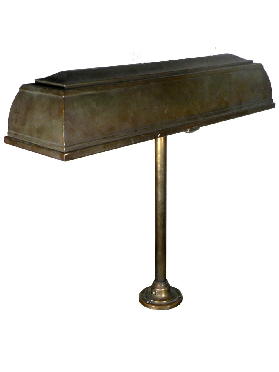 American 1911 I. P. Frink, Large Bronze Bank Desk Lamp