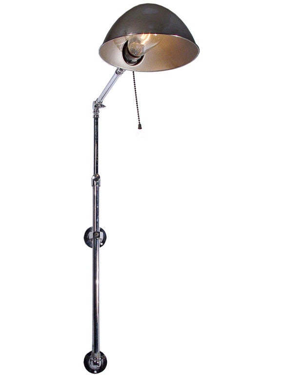 Double mount articulated wall lamp - Nickel plated