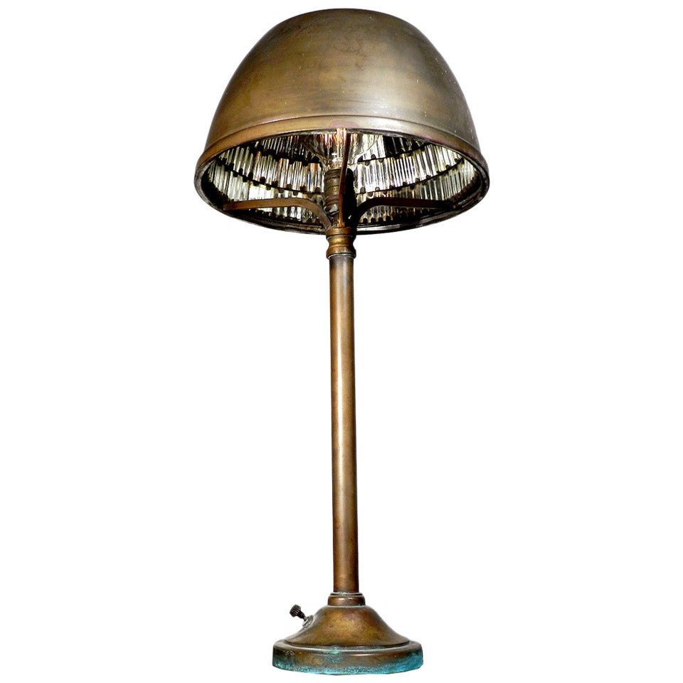 1911 I.P. Frink Bronze Bank Desk Lamp