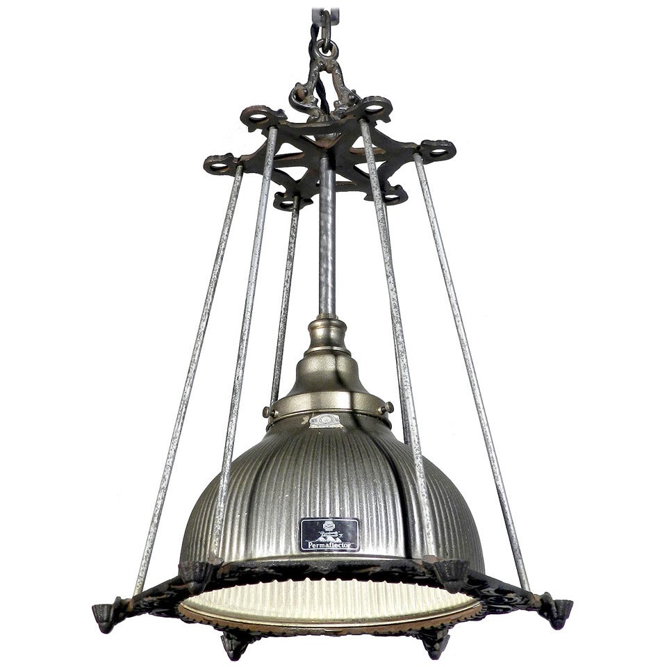 Lamp in Permaflector Mirrored Shade with Decorative Framework
